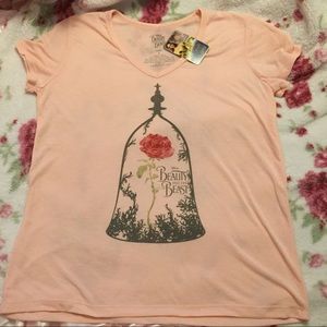 NWT Beauty & The Beast pink shirt 🌹